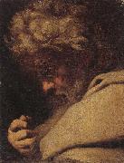 Francesco Fracanzano Study of saint bartholomew,head and shoulders oil painting on canvas